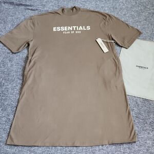 NWT Fear of God Essentials Women's Tee Dress - Wood